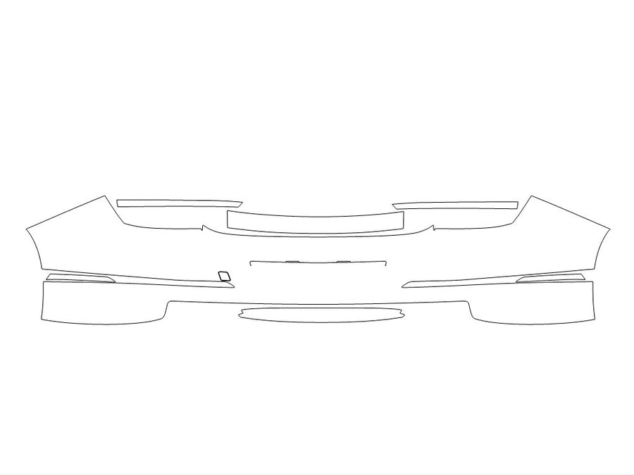 g80 3M Clear Bra Door Cup Precut PPF Diagram