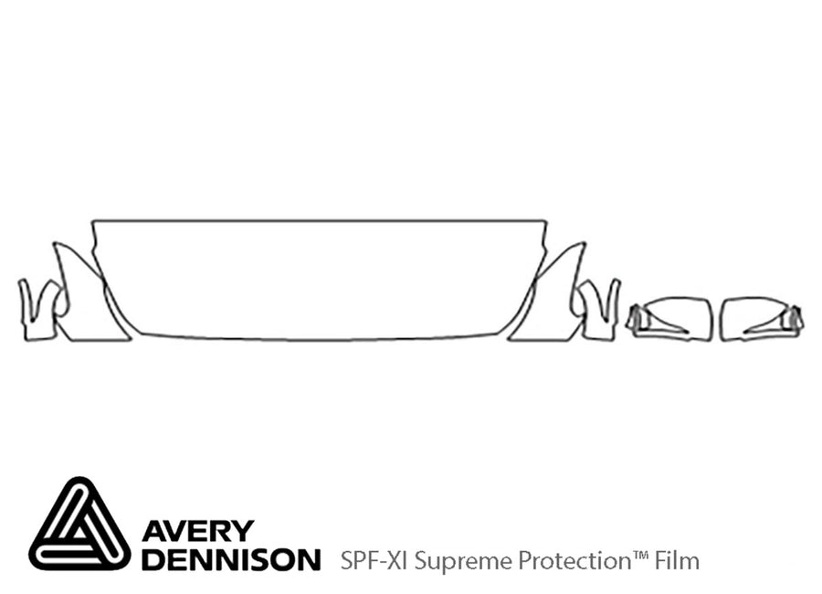g90 Avery Dennison Clear Bra Hood Precut PPF Diagram