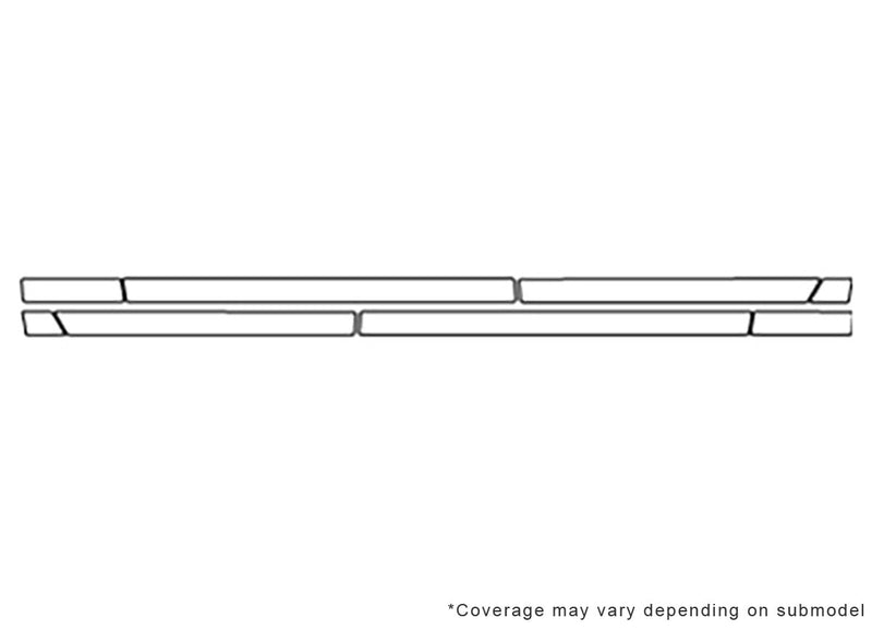 g90 3M Clear Bra Door Cup Precut PPF Diagram