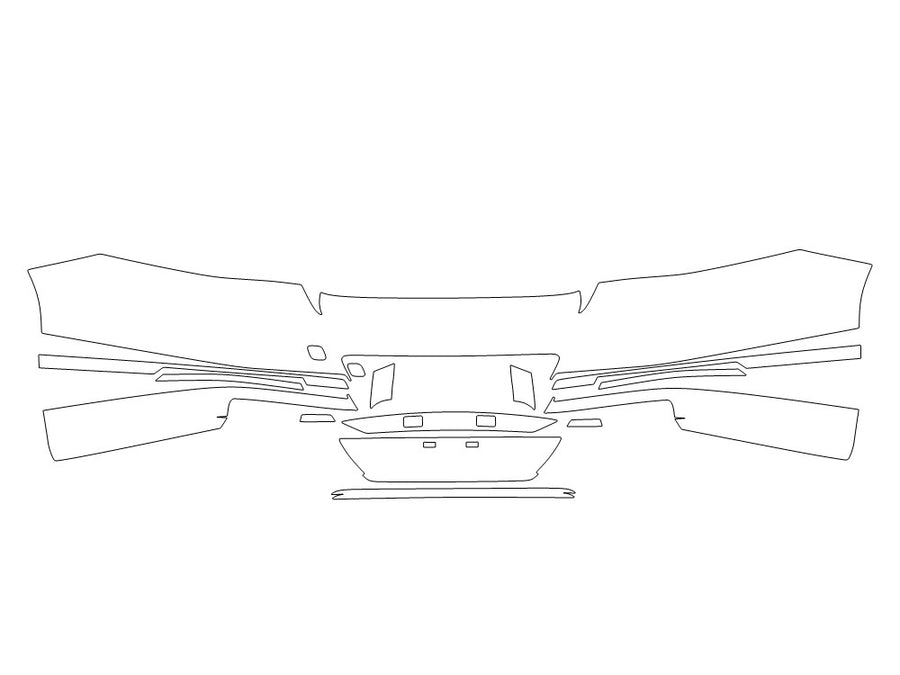 g90 3M Clear Bra Door Cup Precut PPF Diagram
