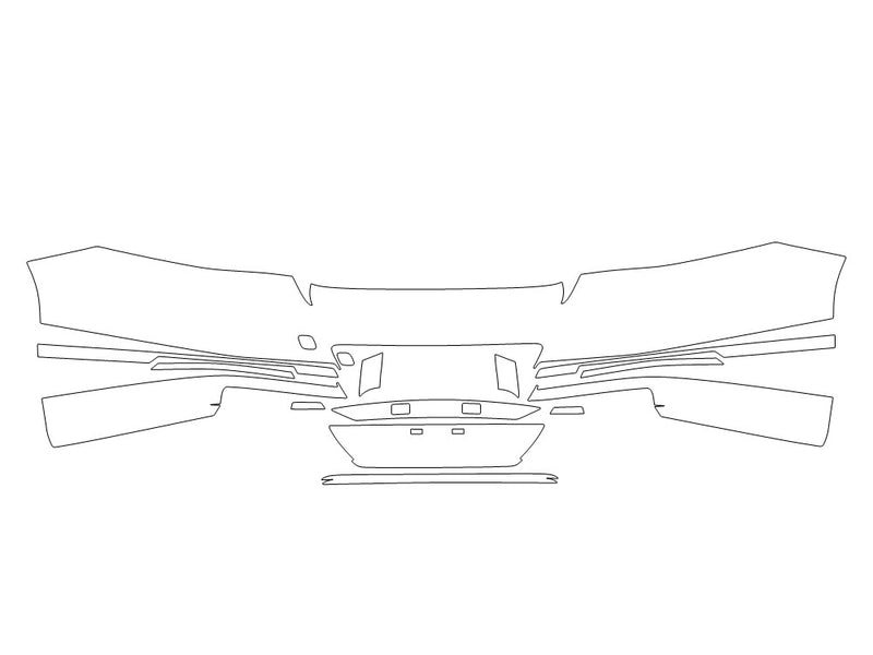 g90 Avery Dennison Clear Bra Door Cup Precut PPF Diagram