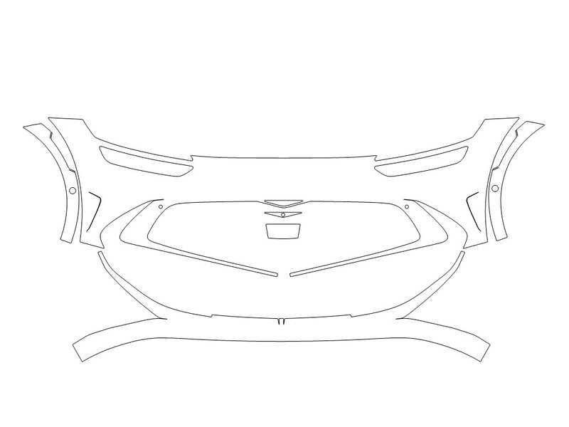 gv60 3M Clear Bra Bumper Precut PPF Diagram