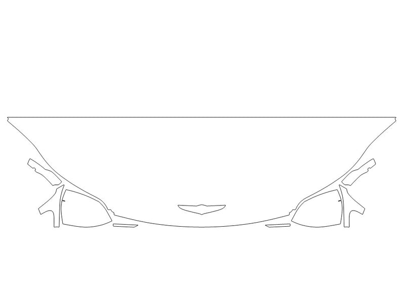 gv60 Avery Dennison Clear Bra Hood Precut PPF Diagram