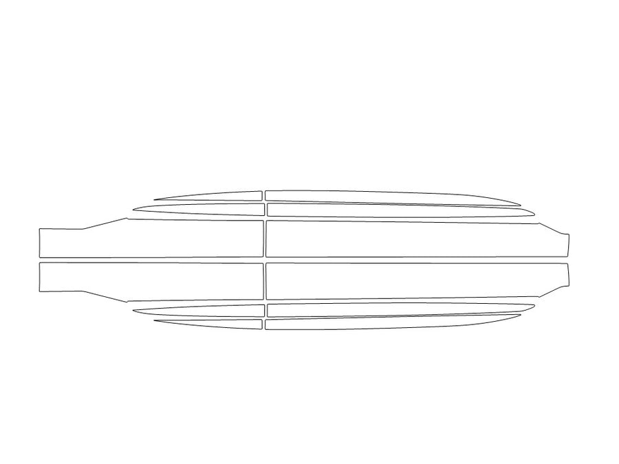 gv60 3M Clear Bra Door Cup Precut PPF Diagram