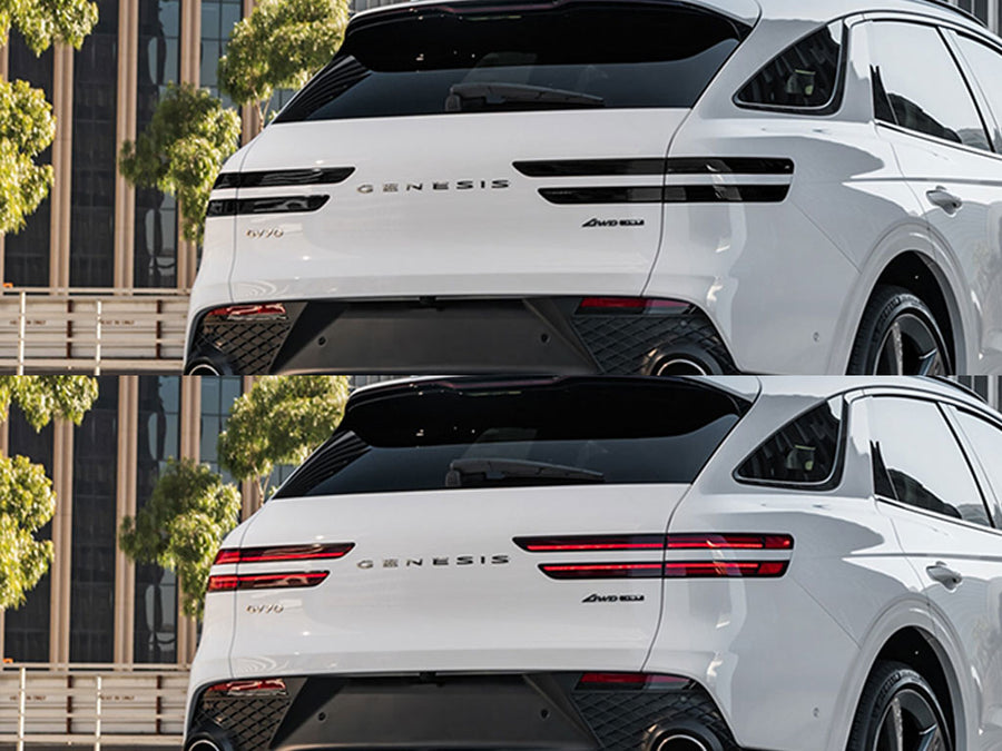 gv70 Before and After Smoked Taillights