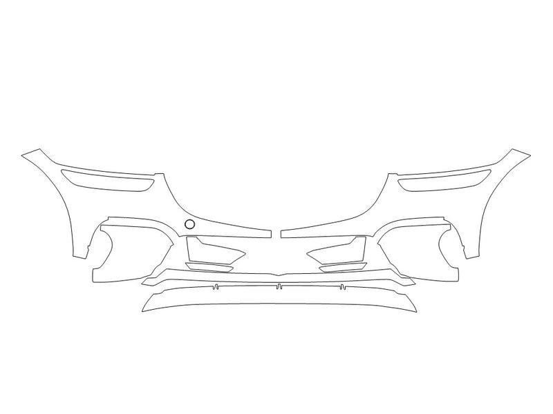 gv70 3M Clear Bra Bumper Precut PPF Diagram