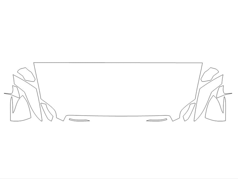 gv70 3M Clear Bra Hood Precut PPF Diagram