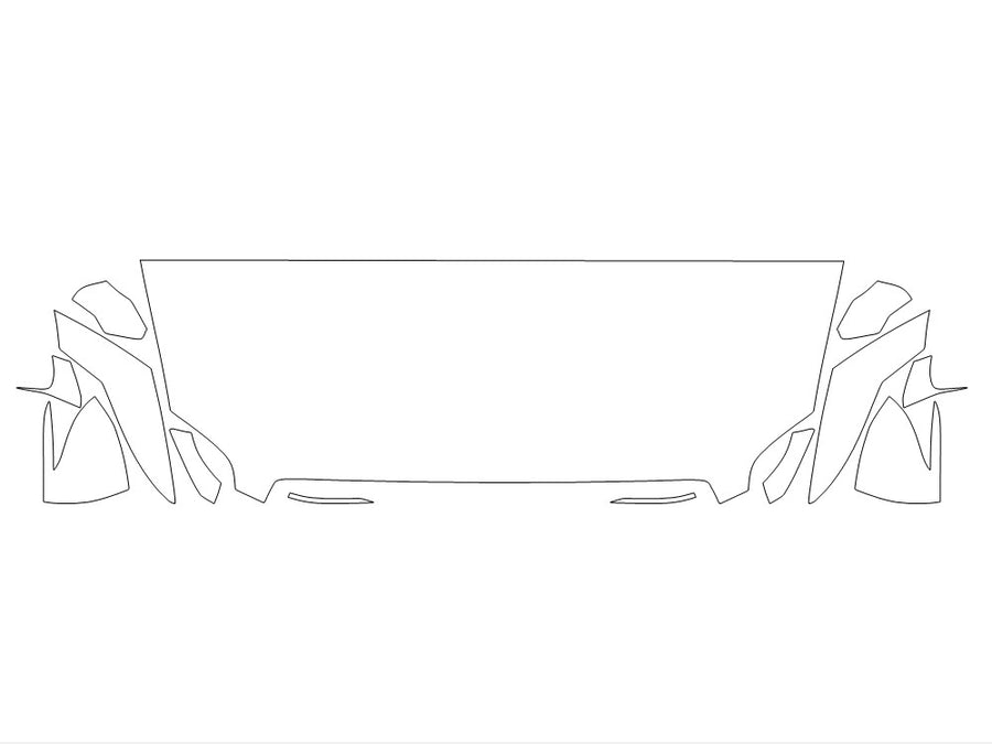 gv70 Avery Dennison Clear Bra Hood Precut PPF Diagram