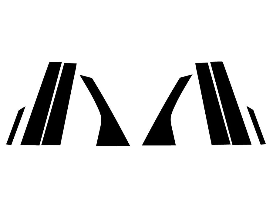 genesis gv70 2022-2024 Matte Black Pillar Trim Diagram
