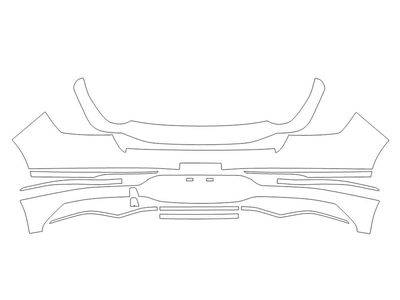 gv80 3M Clear Bra Door Cup Precut PPF Diagram