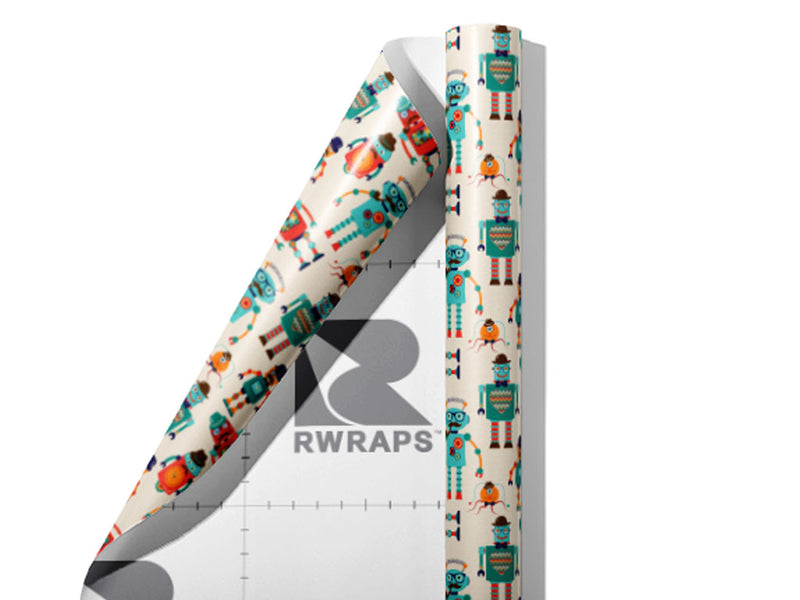 Gentleman Bots Science Fiction Wrap Film Sheets~Rwraps Series 914 Gentleman Bots Science Fiction Scrolled Sheet~3