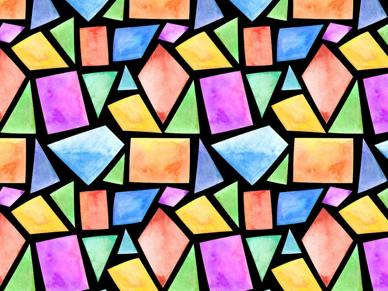 Geometric Menagerie Mosaic Vinyl Wrap Pattern~Rwraps Series 914 Digitally Printed Vinyl Wrap~0