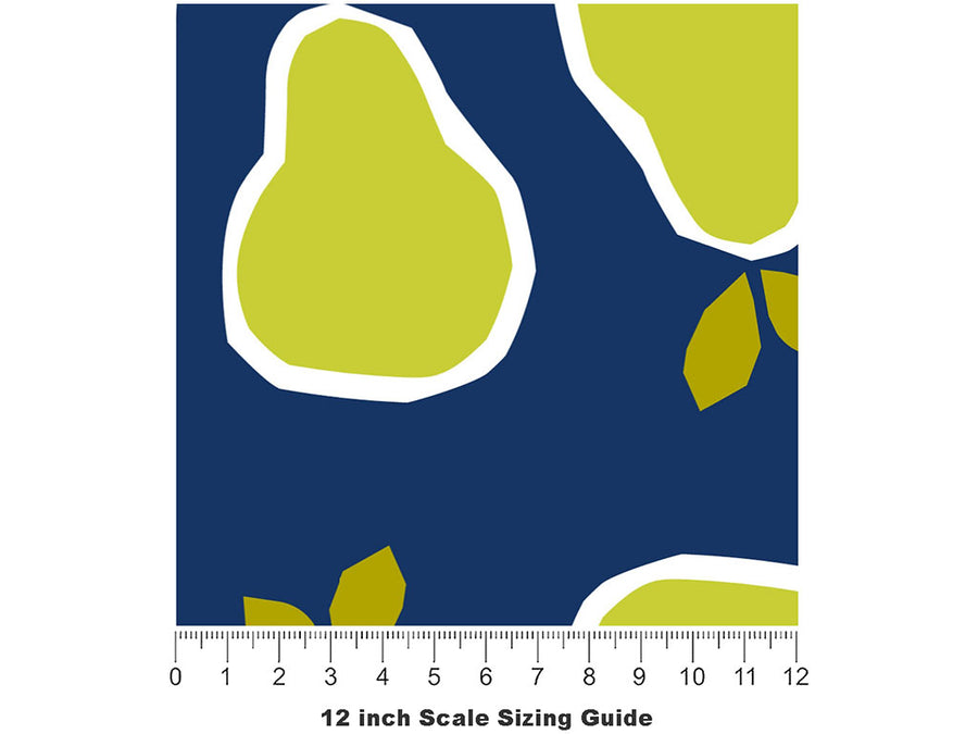 Geometric Sunrise Fruit Vinyl Film Pattern Size 12 inch Scale~Rwraps Geometric Sunrise Fruit Sizing Chart~2