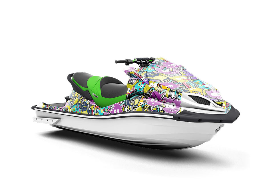 Germophobe Sticker Bomb Jet Ski Vinyl Customized Wrap