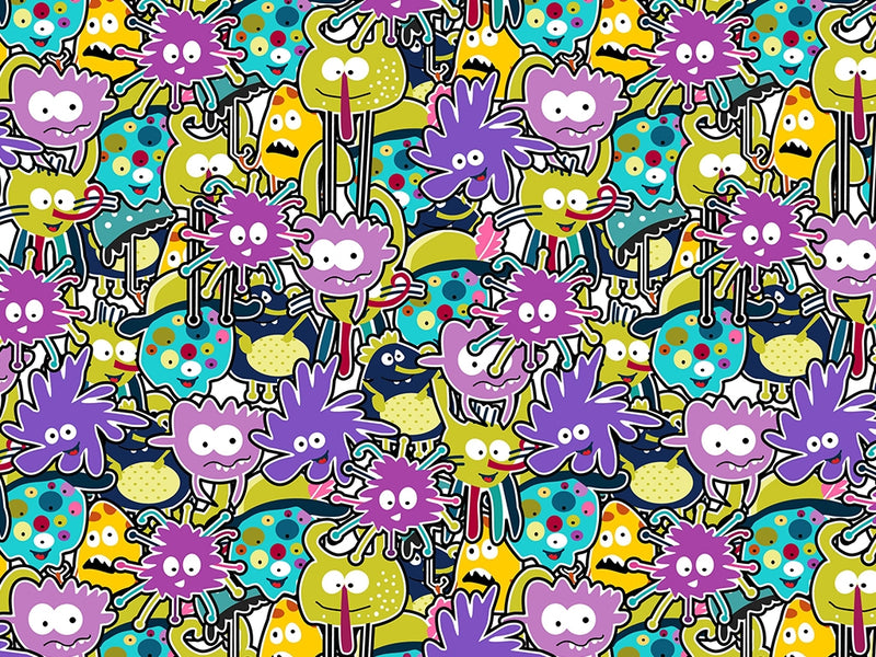 Germophobe Sticker Bomb Vinyl Wrap Pattern~Rwraps Series 914 Digitally Printed Vinyl Wrap~0