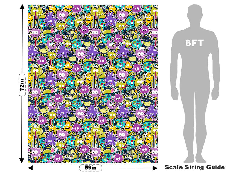 Germophobe Sticker Bomb Vehicle Wrap Scale~Rwraps Series 914 Germophobe Sticker Bomb Measurements~2