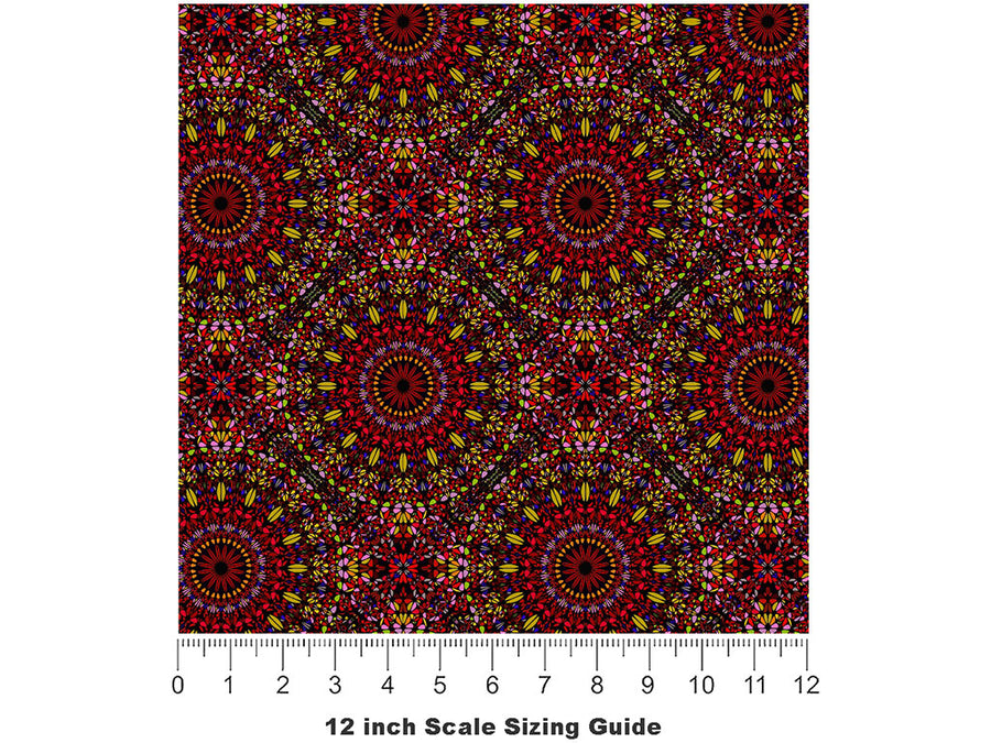 Getting Mad Mosaic Vinyl Film Pattern Size 12 inch Scale~Rwraps Getting Mad Mosaic Sizing Chart~2