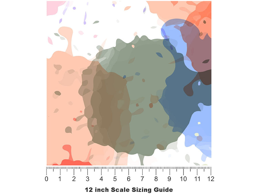 Getting Through It Watercolor Vinyl Film Pattern Size 12 inch Scale~Rwraps Getting Through It Watercolor Sizing Chart~2