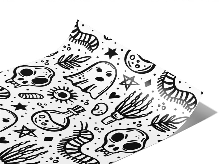 Ghostly Pale Spooky Fun Vinyl Wraps~Rwraps Series 914 Digitally Printed Vinyl Wrap~0