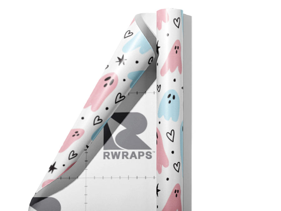 Girly Ghosties Halloween Wrap Film Sheets~Rwraps Series 914 Girly Ghosties Halloween Scrolled Sheet~3