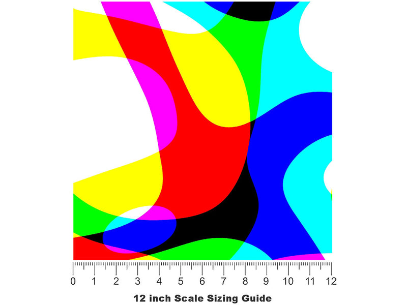 Glam Rock Retro Vinyl Film Pattern Size 12 inch Scale~Rwraps Glam Rock Retro Sizing Chart~2
