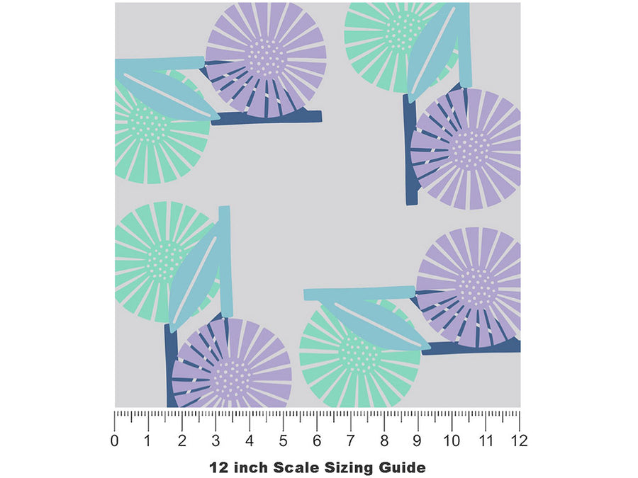 Glamorous Passing Abstract Vinyl Film Pattern Size 12 inch Scale~Rwraps Glamorous Passing Abstract Sizing Chart~2