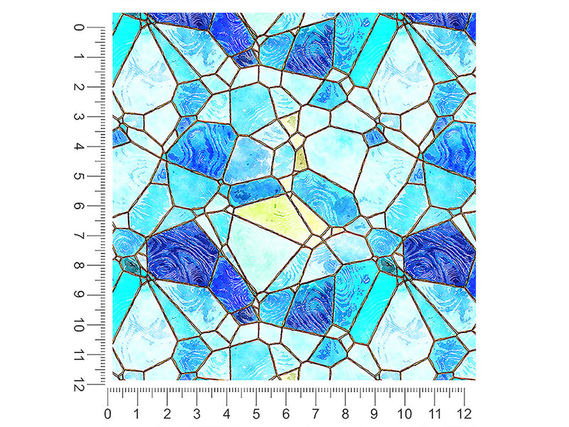 glass ocean mosaic 1ft x 1ft Craft Sheets