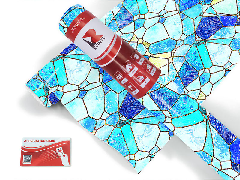 glass ocean mosaic Craft Vinyl Roll