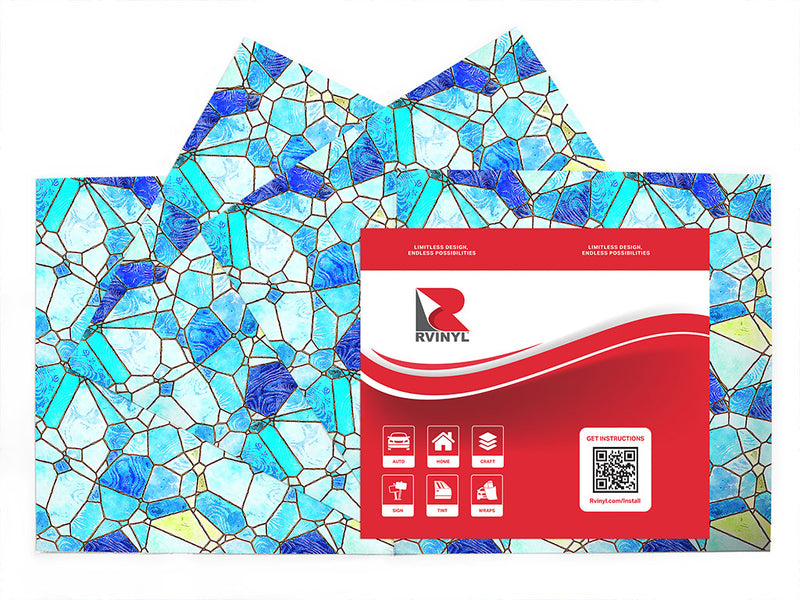 glass ocean mosaic Craft Vinyl Sheet Pack