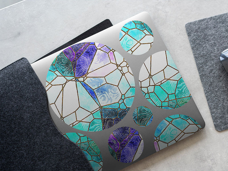 glass river mosaic DIY Laptop Stickers