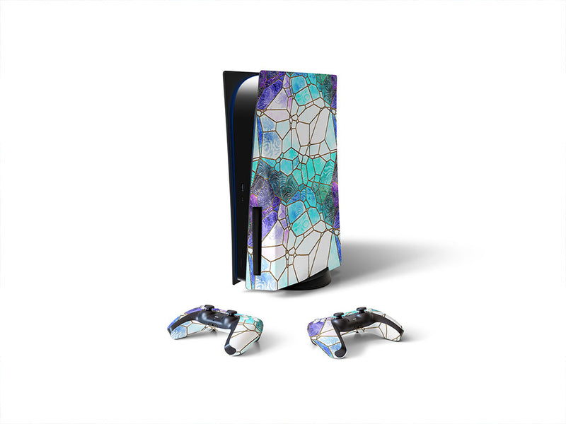 glass river mosaic Sony PS5 DIY Skin