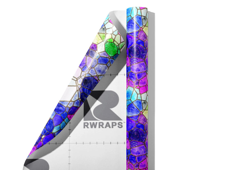 Glass Shoreline Mosaic Wrap Film Sheets~Rwraps Series 914 Glass Shoreline Mosaic Scrolled Sheet~3