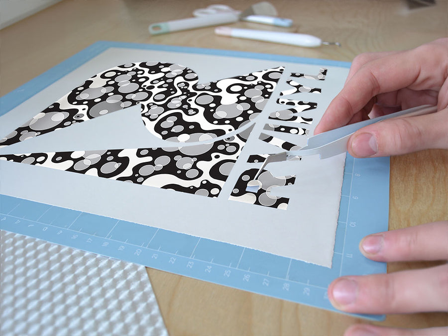 globular puddles abstract geometric Easy Weed Craft Vinyl