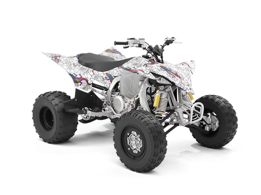Glowing Geckos Stained Glass ATV Wrapping Vinyl