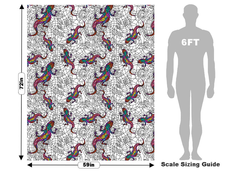 Glowing Geckos Stained Glass Vehicle Wrap Scale~Rwraps Series 914 Glowing Geckos Stained Glass Measurements~1