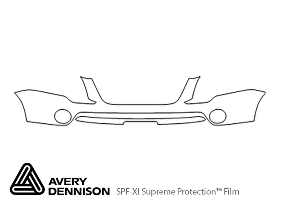 acadia Avery Dennison Clear Bra Bumper Precut PPF Diagram