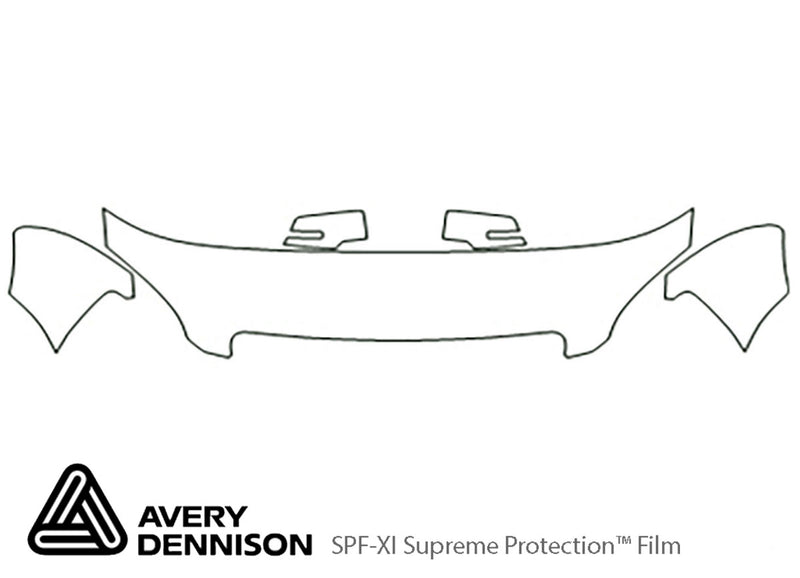 acadia Avery Dennison Clear Bra Hood Precut PPF Diagram