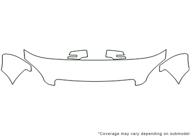 acadia Avery Dennison Clear Bra Hood Precut PPF Diagram