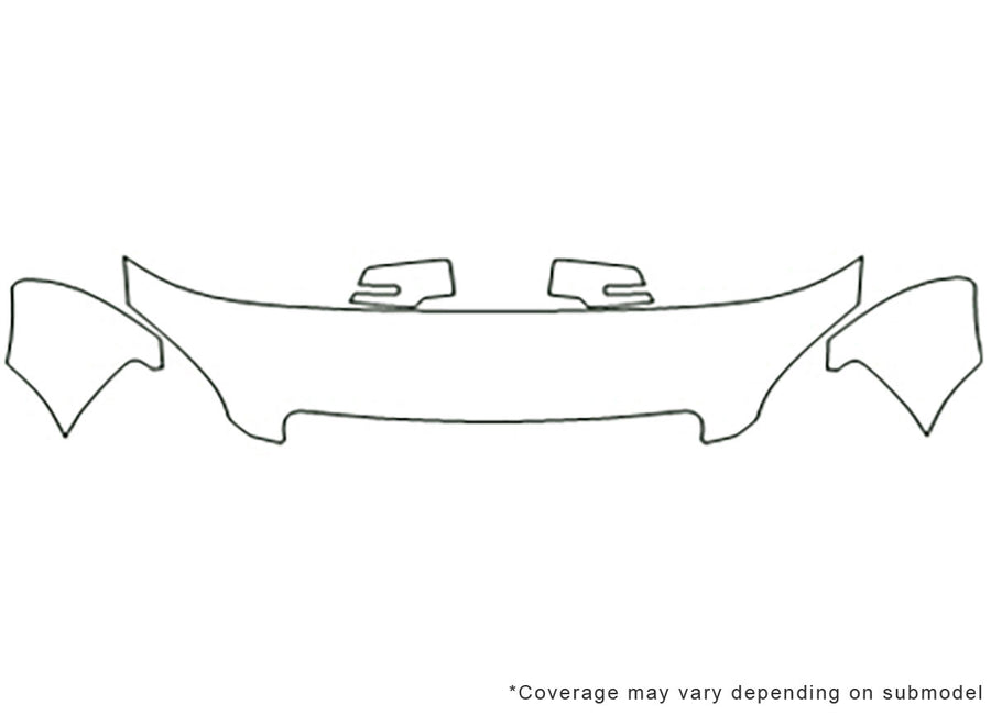 acadia Avery Dennison Clear Bra Hood Precut PPF Diagram