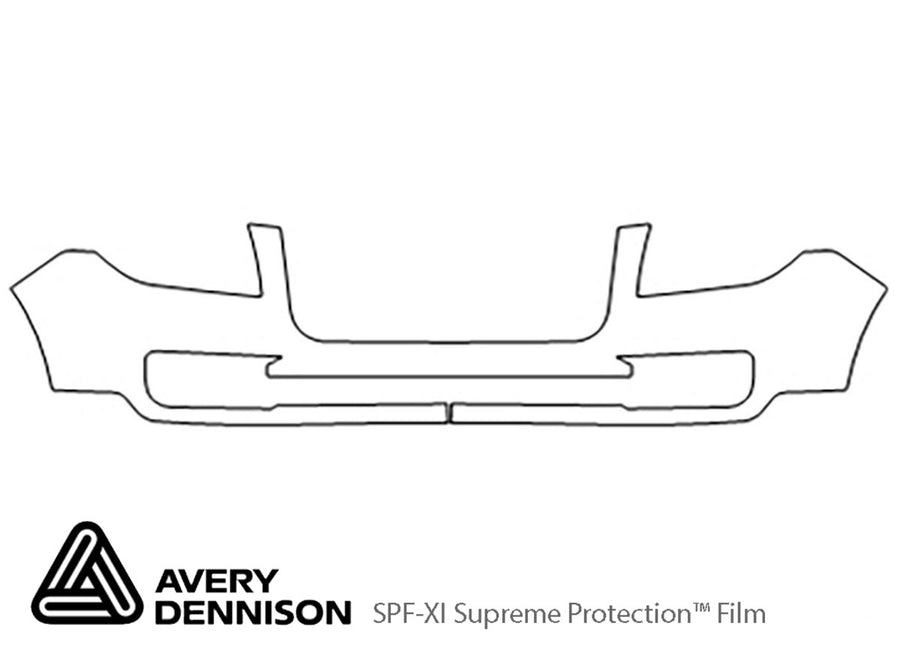 acadia Avery Dennison Clear Bra Bumper Precut PPF Diagram