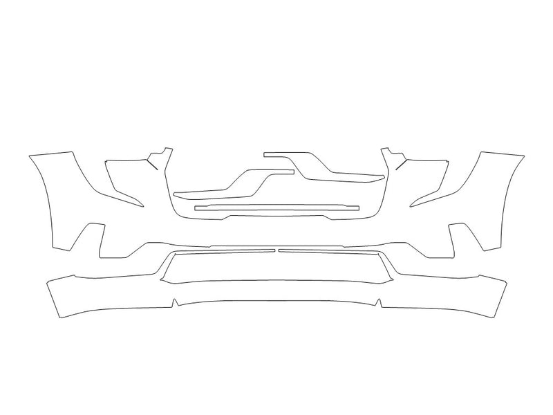 acadia Avery Dennison Clear Bra Bumper Precut PPF Diagram