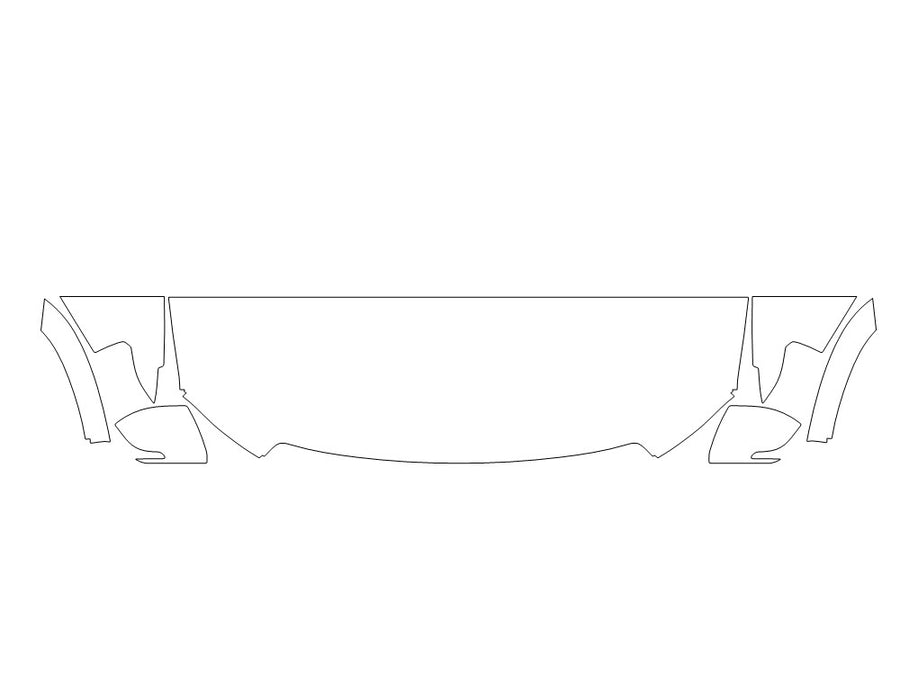 acadia Avery Dennison Clear Bra Hood Precut PPF Diagram
