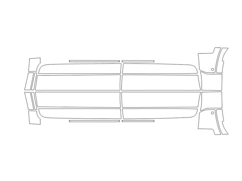 acadia 3M Clear Bra Door Cup Precut PPF Diagram