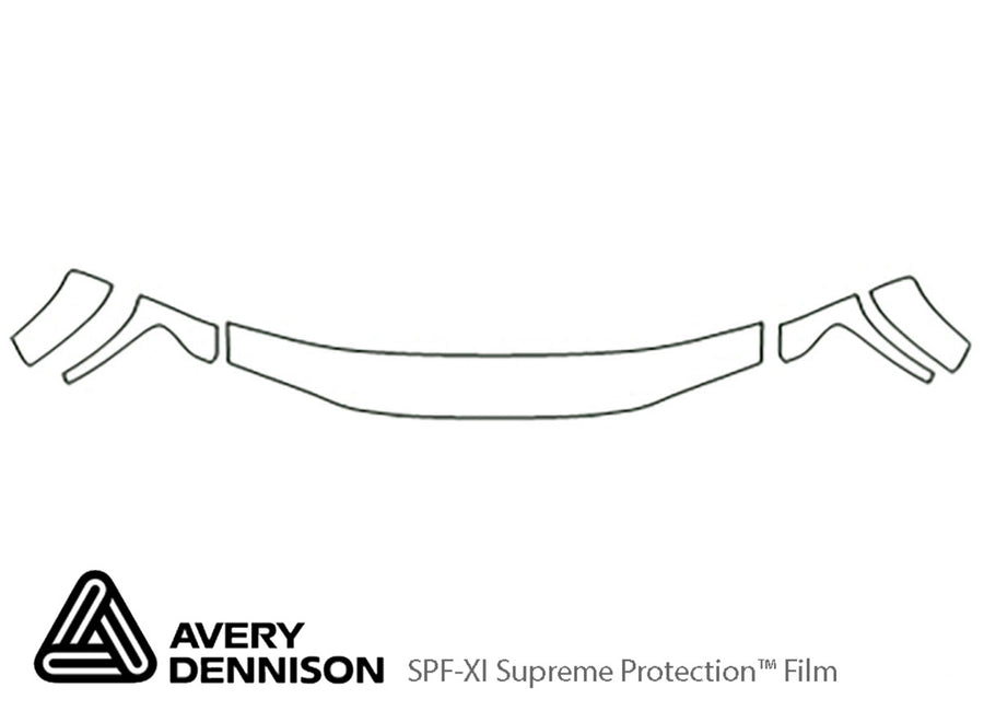 canyon Avery Dennison Clear Bra Hood Precut PPF Diagram