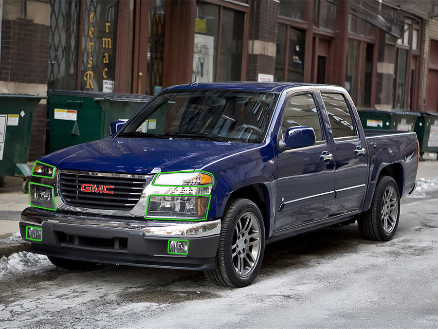 gmc canyon 2004-2012 Headlight Protection Installation Location