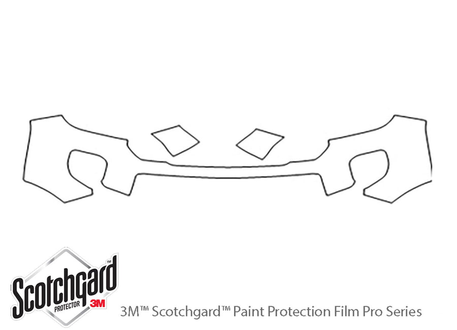 canyon 3M Clear Bra Bumper Precut PPF Diagram