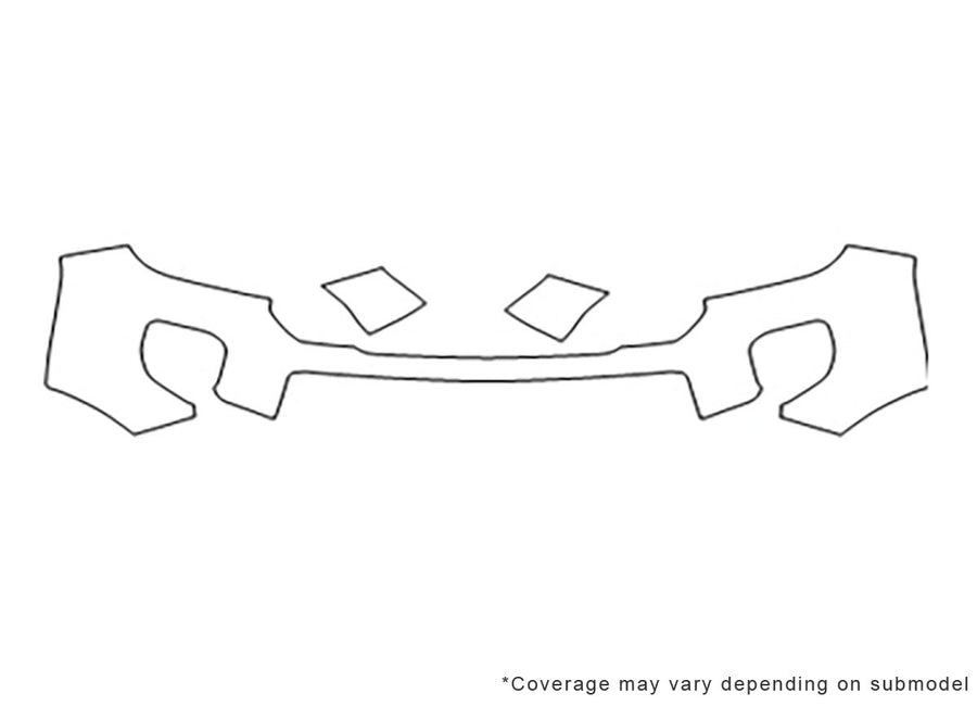 canyon 3M Clear Bra Bumper Precut PPF Diagram