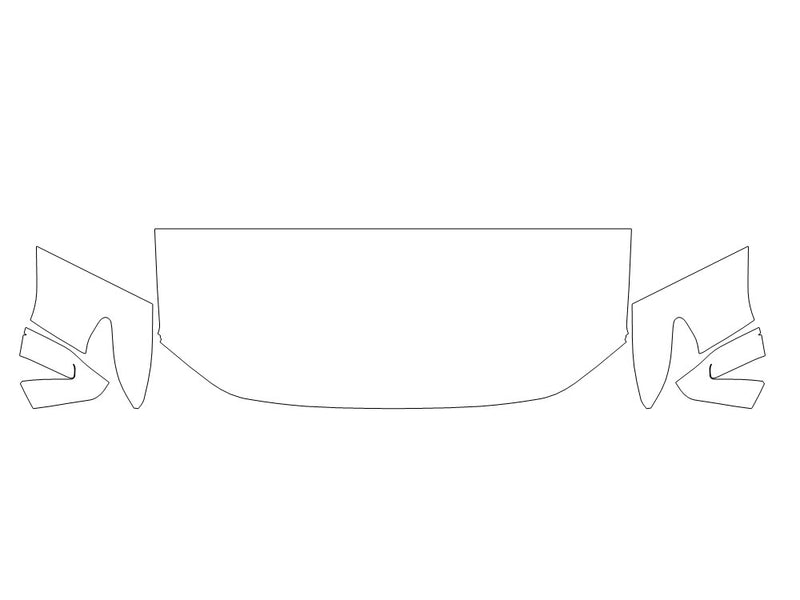 canyon Avery Dennison Clear Bra Hood Precut PPF Diagram