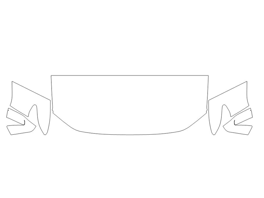 canyon Avery Dennison Clear Bra Hood Precut PPF Diagram