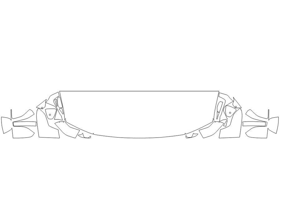 hummer Avery Dennison Clear Bra Hood Precut PPF Diagram